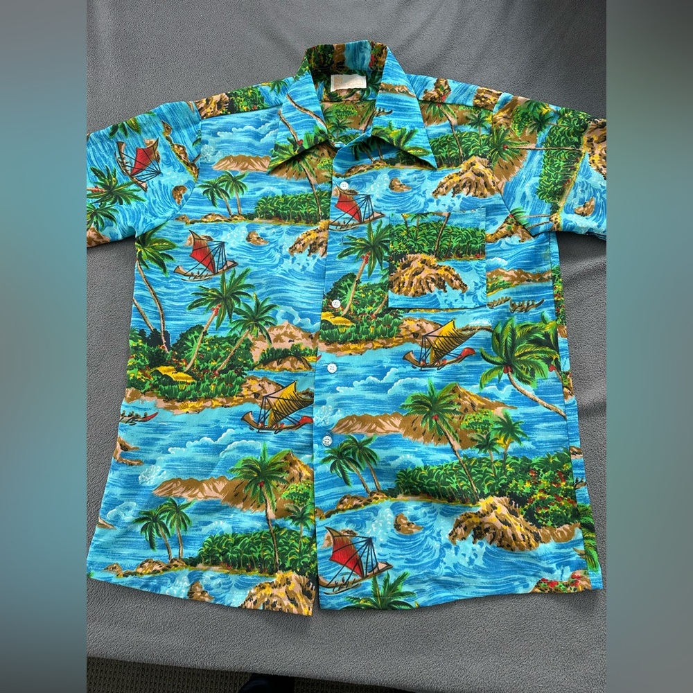 Vintage Kings Toad Shop Hawaiian Shirt - Medium